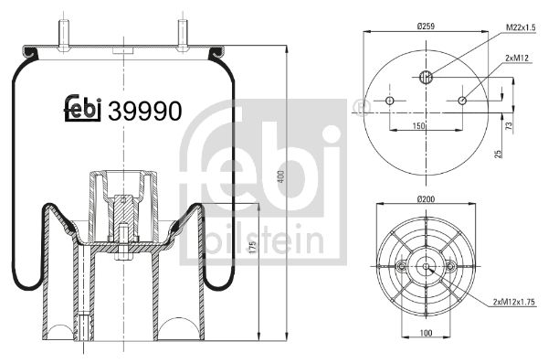 FEBI BILSTEIN Metallipalje, ilmajousitus 39990